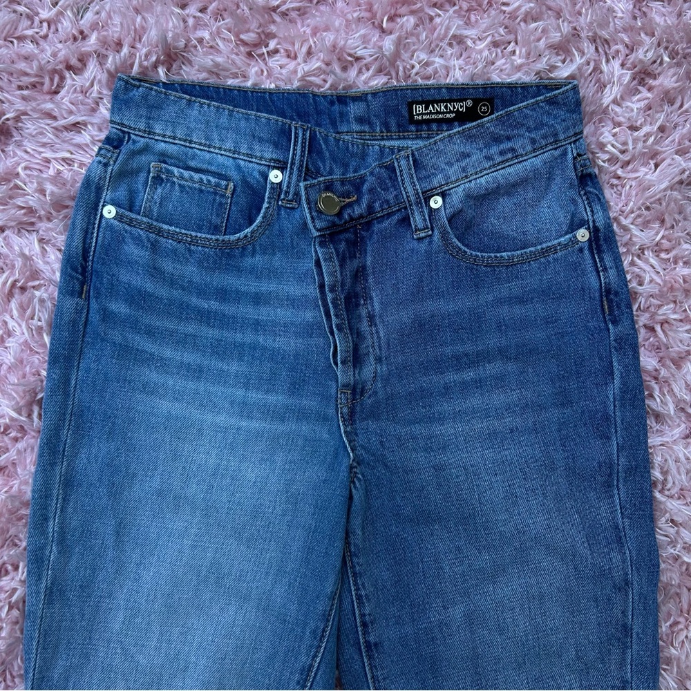 blank nyc crossover two tone jeans, size 25.
